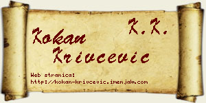Kokan Krivčević vizit kartica